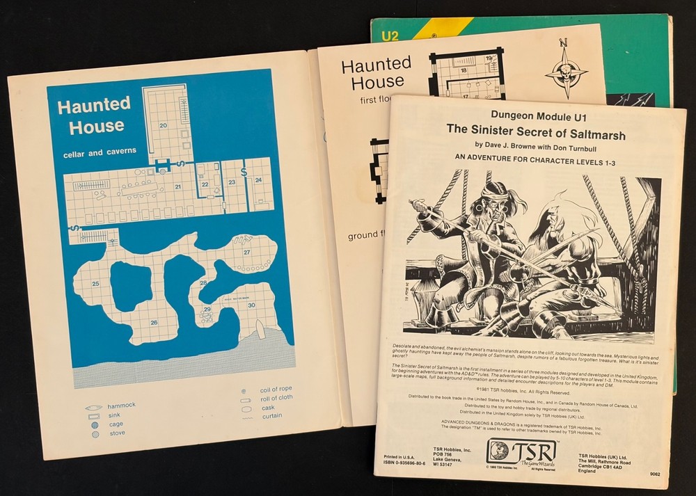 Dungeons & Dragons Advanced D & D Module U1 U2 TSR 1982