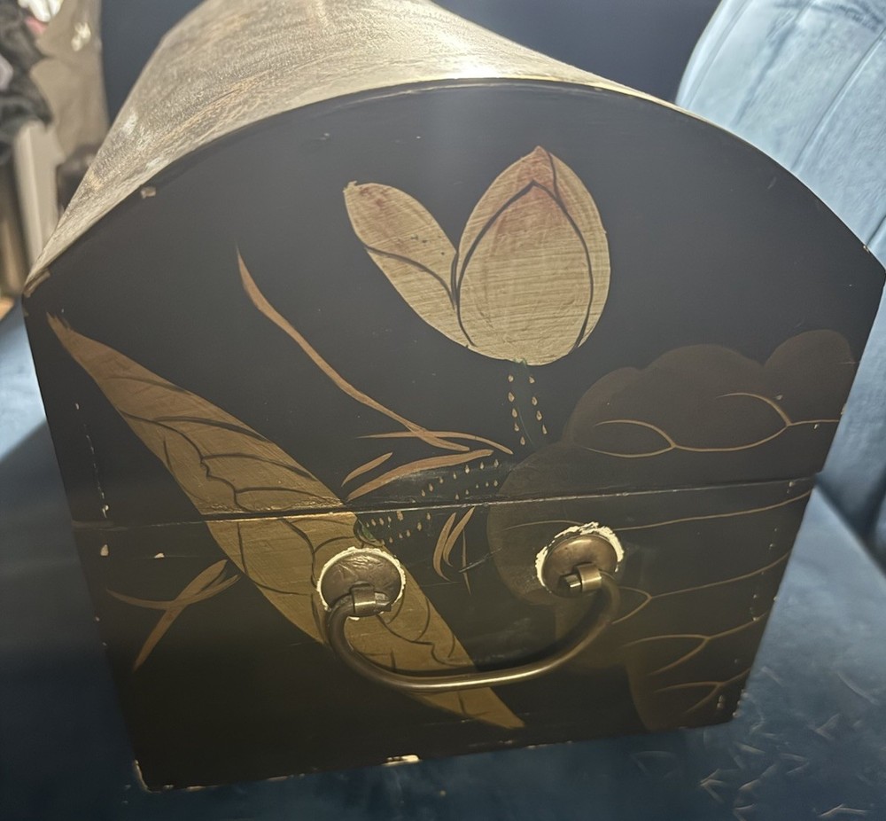 Japanese large old lacquerware box