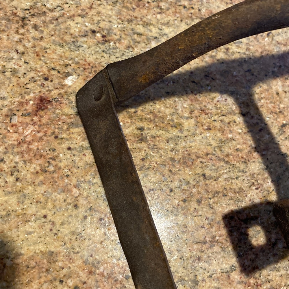 Pitch Fork Rusty Rustic no handle Original Vintage Primitive Metal 9” X 10.5”