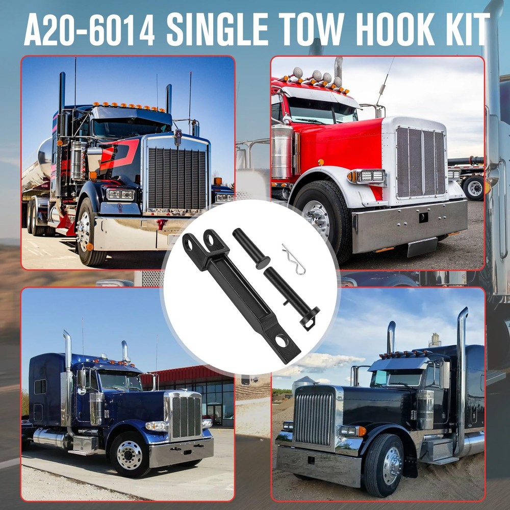 GDLIN A20-6014 Single Tow Hook with Pull Pin (A65-6008) and Frame Pin...
