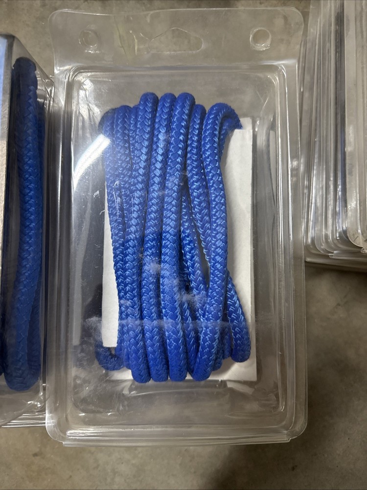3/8" x 20 ft MLR 100% Nylon Double Braided Dock Line - Solid Blue