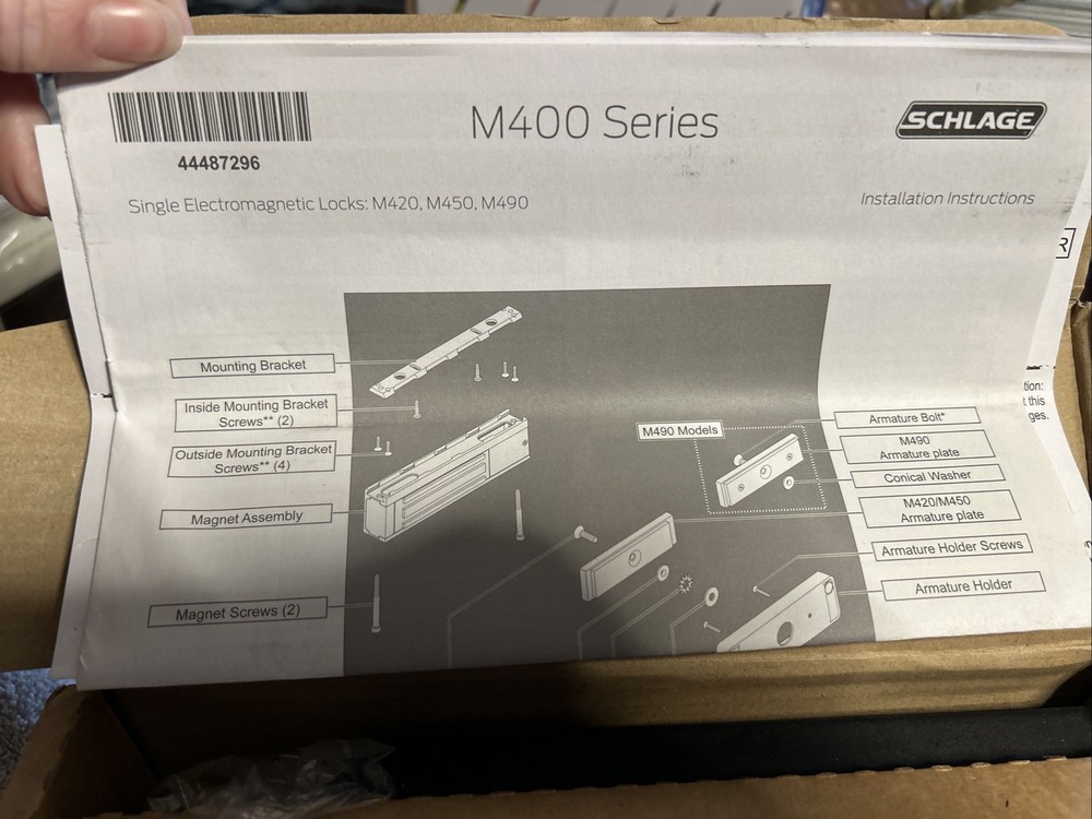 Schlage Locknetics M420 Electromagnetic Lock 12v/24v