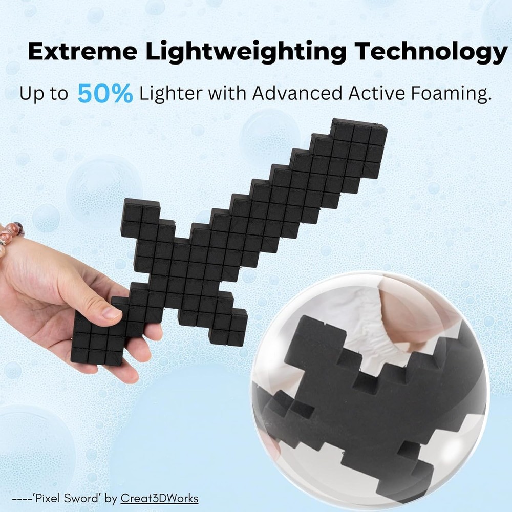 Rebound PEBA Air - High-Rebound Active Foaming Filament, Adjustable Hardness 70A