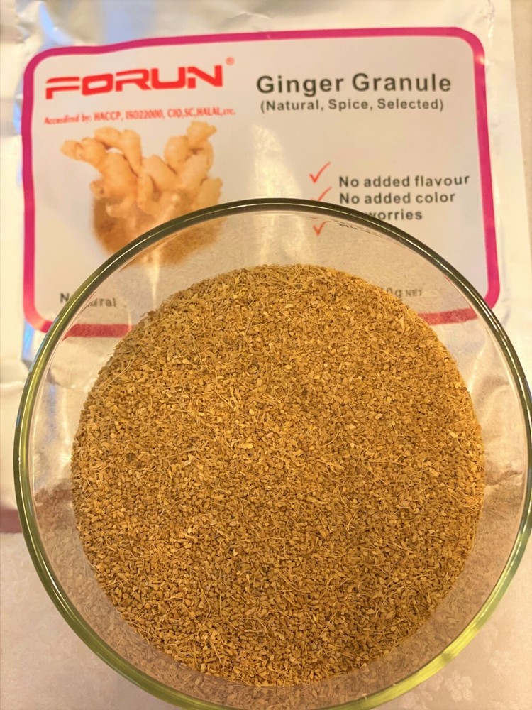 FORUN Pure Ginger Granule ( Ground pieces) -Strong Flavour, old ginger