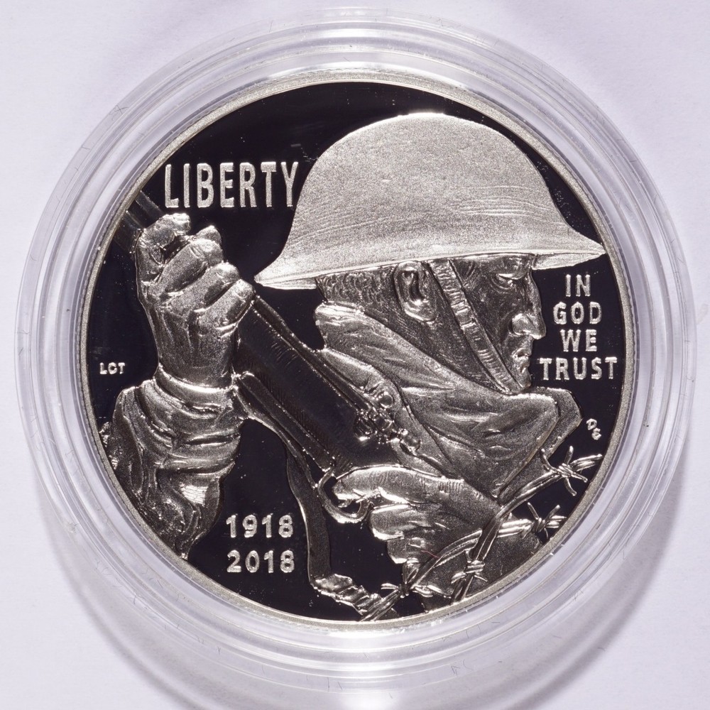2018 World War I Centennial Commemorative Proof Silver Dollar