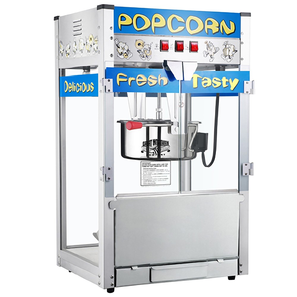 Heaven Popcorn Machine 12oz Kettle Reject Tray Warming Light Accessories, Blue