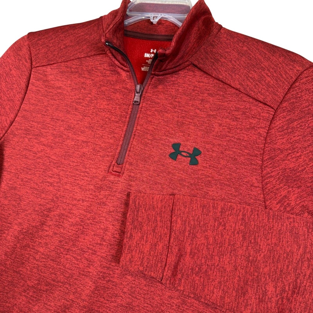 Under Armour Mens Small Pullover Quarter Zip Long Sleeve Fleece
