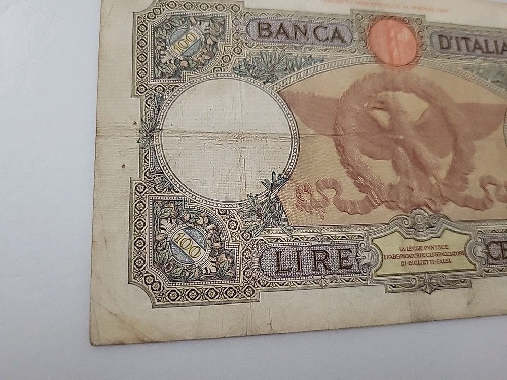 Banca D'Italia Lire Cento
