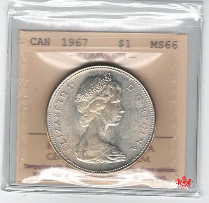 1967 Canada 1$ - ICCS MS66 - XQY 246