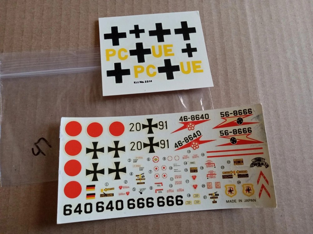 Two Different German Decals only scale unknow Package #47 READ DESC.!!!!!!!!!!!!