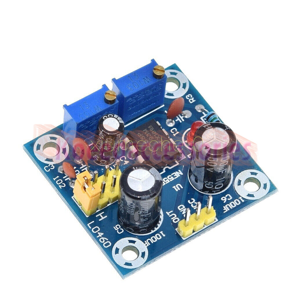 NE555 Duty Cycle and Frequency Adjustable Square Wave Module Board DIY Kit.