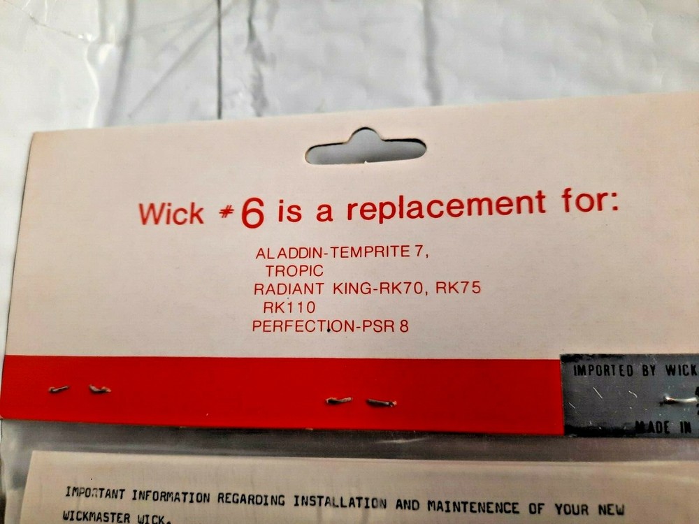 Wick Master #6 Brand New