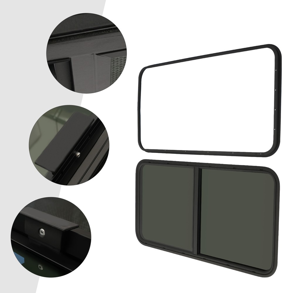 RV Window Horizontal Sliding Windows Multiple Wall Thicknesses Waterproof 24X20"
