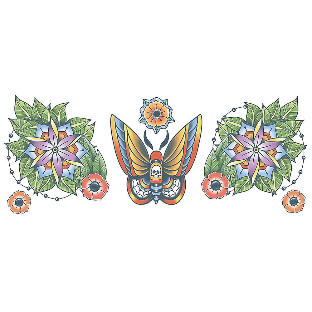 Moth Neck Tattoo Fx Costume Accessory