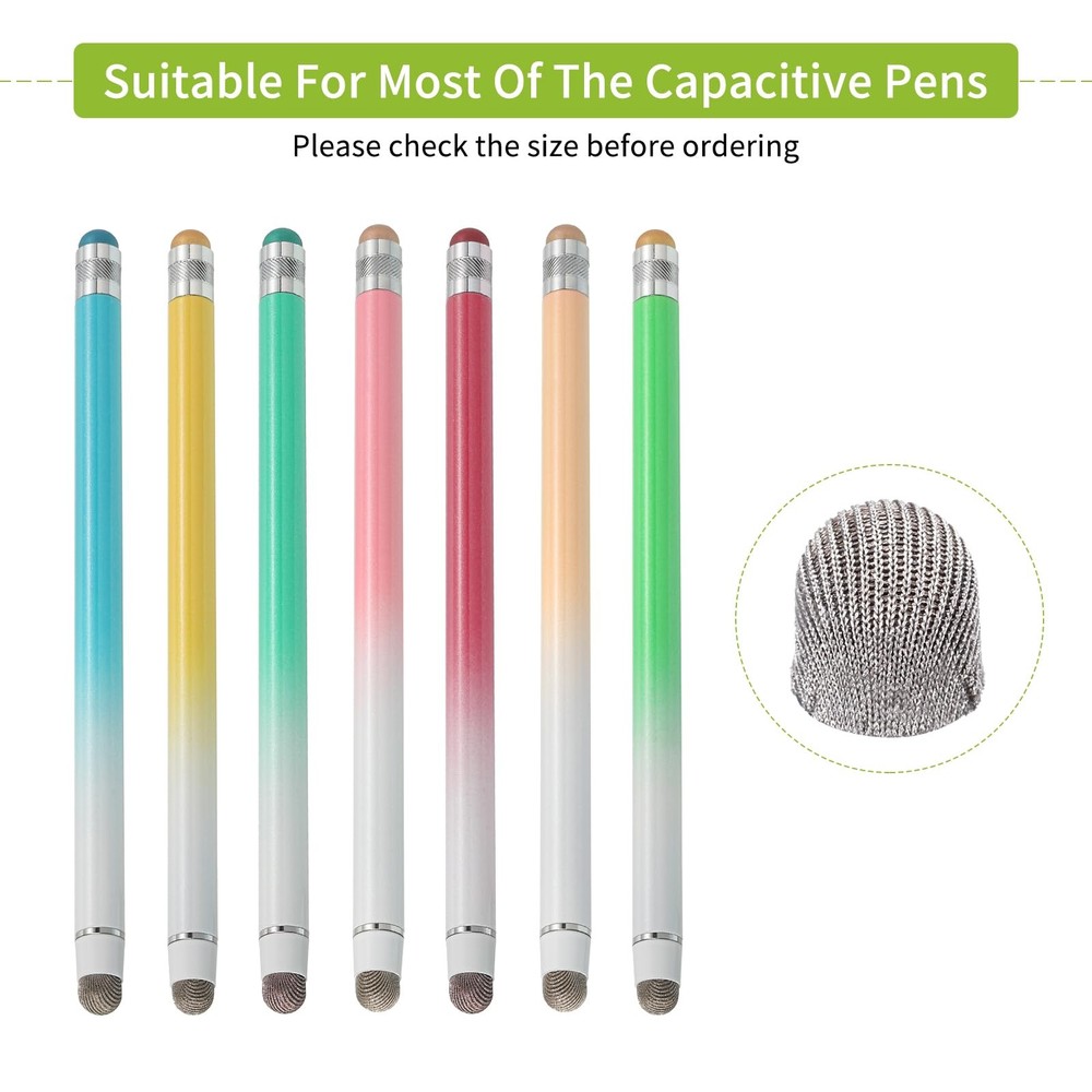 Replacement Fiber Mesh Tips Stylus Pen 6.5mm Capacitive Touch Screen 10 PCS