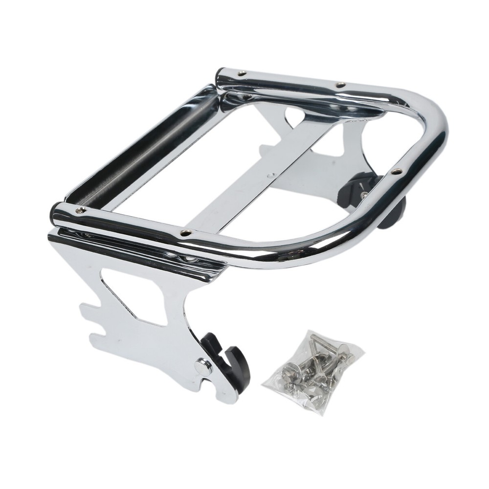 Chopped Trunk Backrest Pad Mounting Rack Fit For Harley Touring 1997-2008
