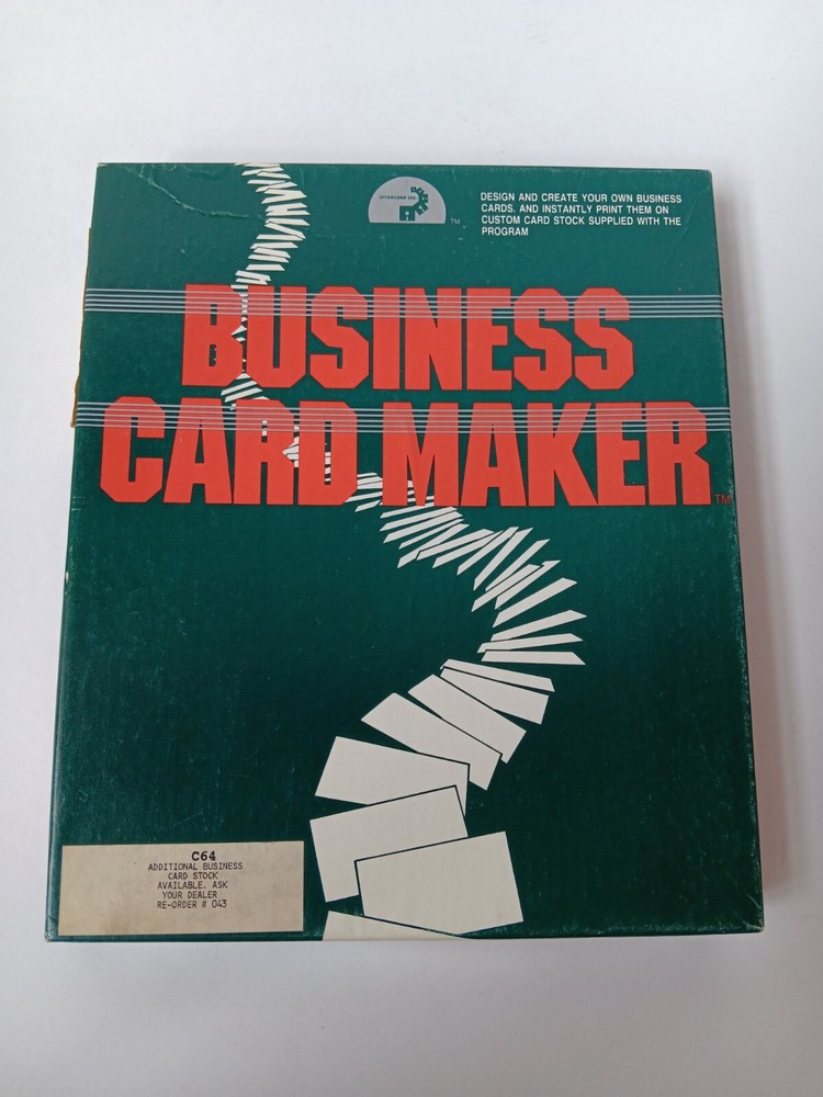 Commodore 64 Intracorp Business Card Maker Software Tested/Works