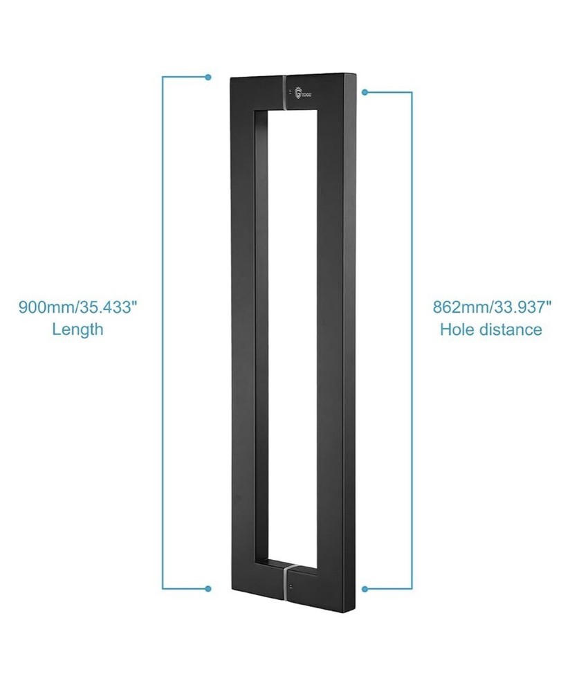 Togu TG-6013 36” Rectangle Shape Stainless Steel Black Push Pull Door Handle NEW