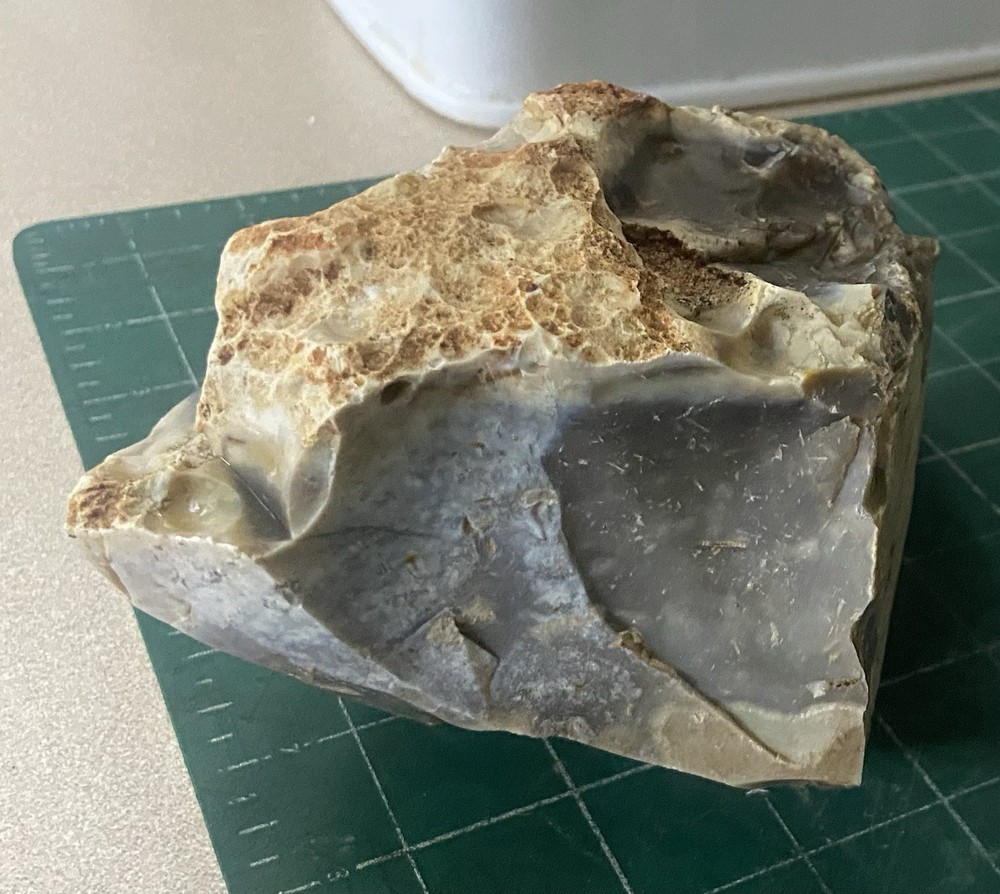 Huge 3.27lb Georgetown Flint Rock TX Quality Knapping 2 Flat Edges Nice Corner