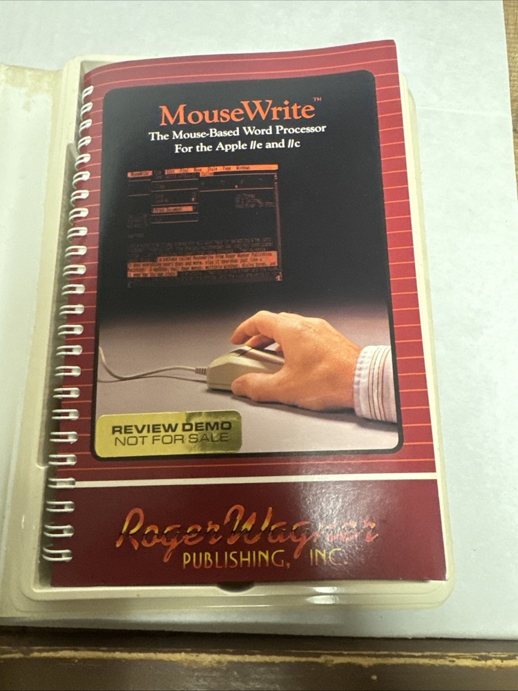 MouseWrite Word Processor for Apple IIe & IIc 1985 Demo Version Roger Wagner