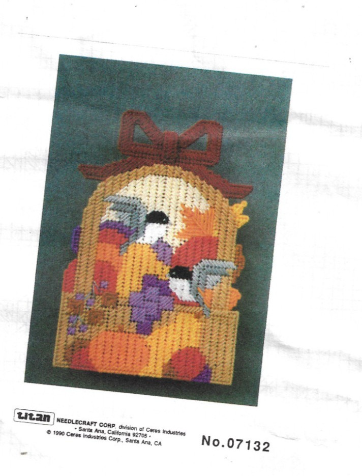 FALL DOOR STOP  7ct plastic canvas  PATTERN  (#TF0262)