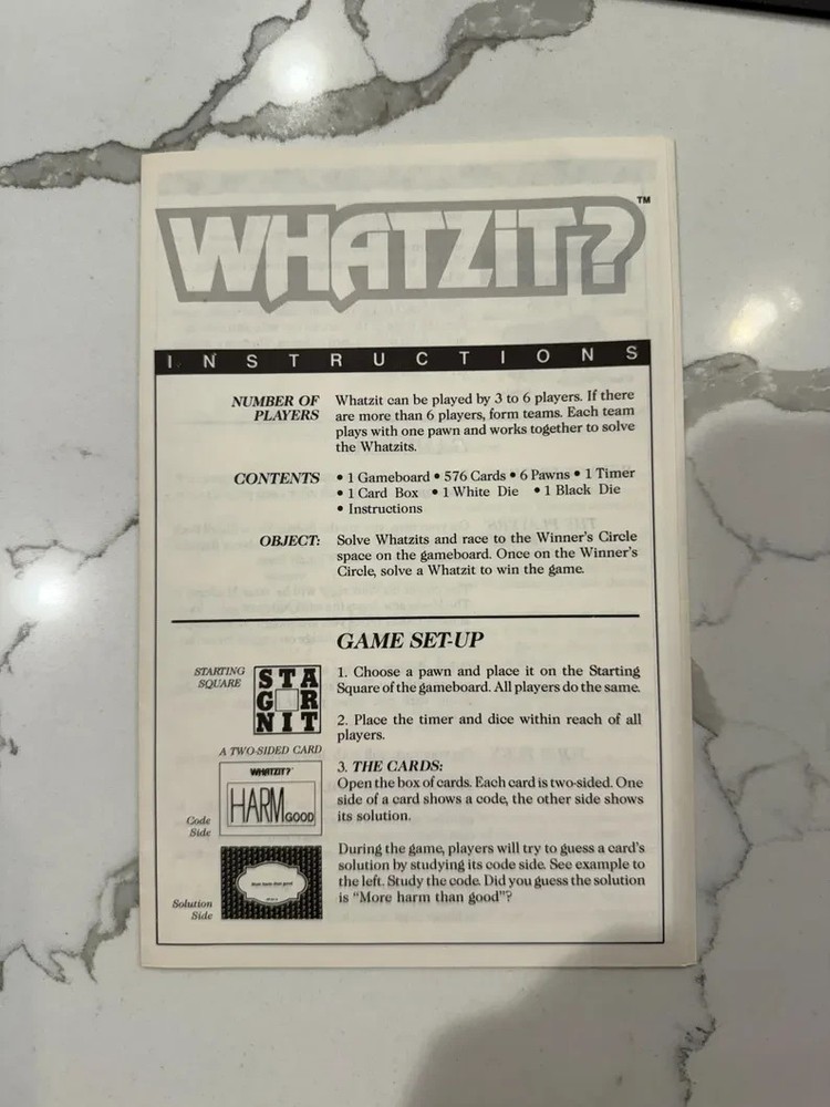 WHATZIT? Board Game - (1987) Milton Bradley - COMPLETE