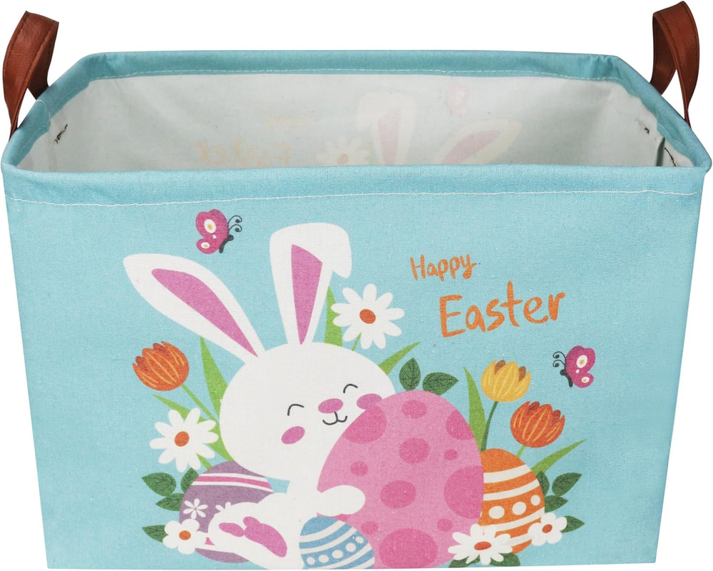 Rectangular Easter Baskets, Easket Basket for Kids.Bunny Easket Basket with Hand