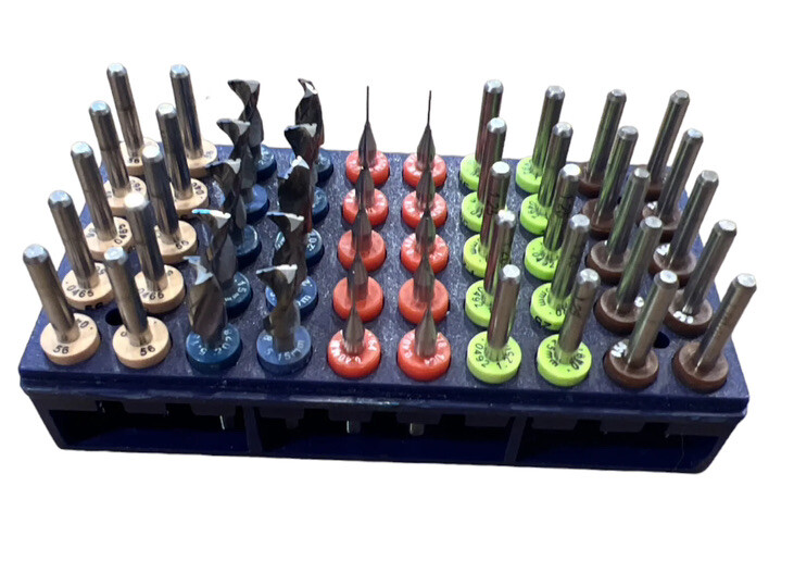 150-Resharpened Micro Carbide Bits Mills PCB Drills Mostly Unused Machinist Tool