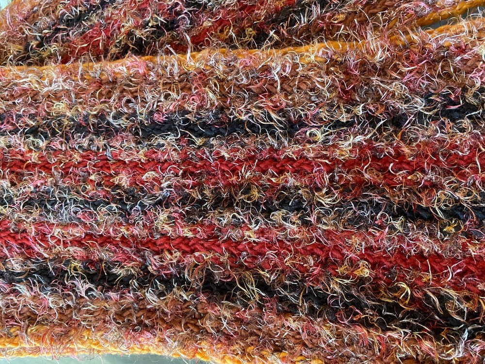 Fall Colors Extra Long Knit Wrap Around Scarf