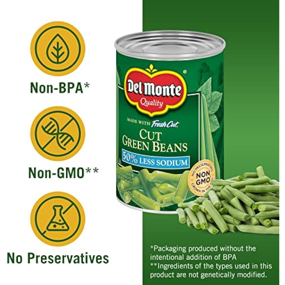 Del Monte Cut Green Beans - 12/14.5 oz. cans