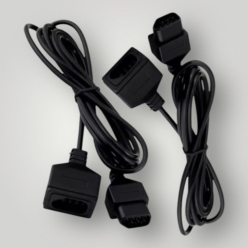 NES 7 Pin Controller Extension Cable 6ft Set of 2 Cables