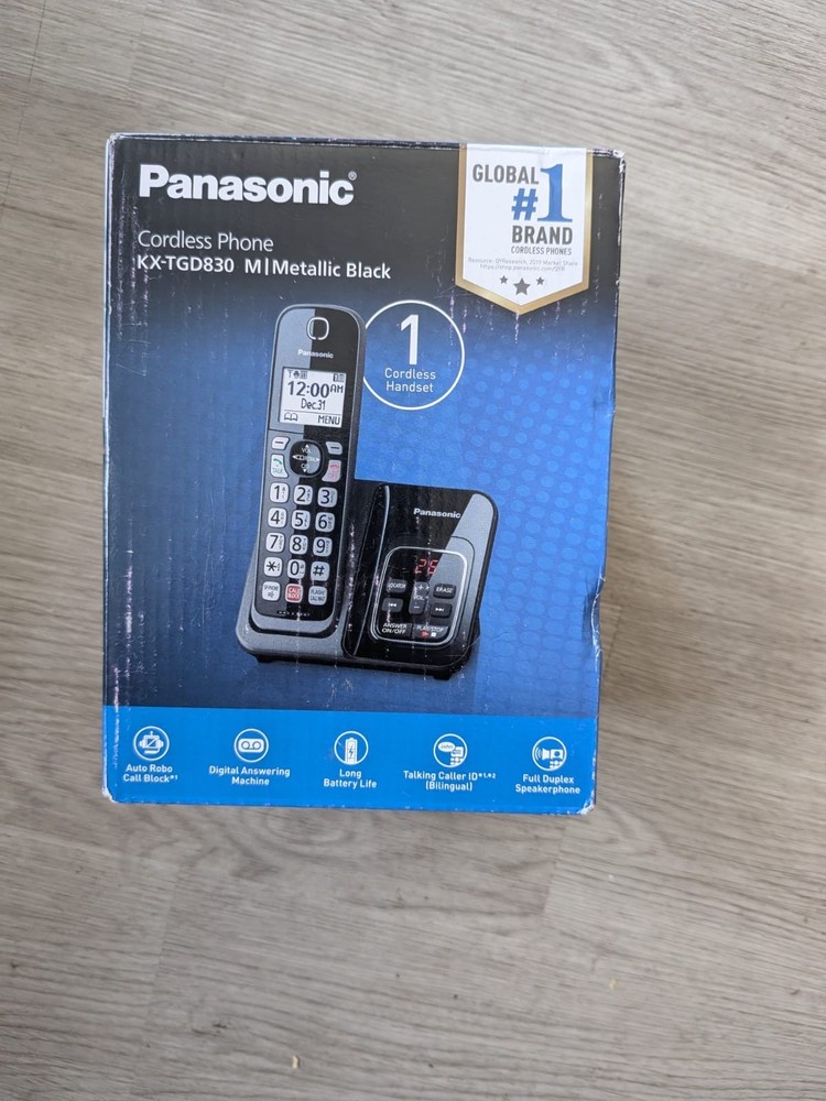 Panasonic Cordless Phone with Answering Machine, Advanced Call Block