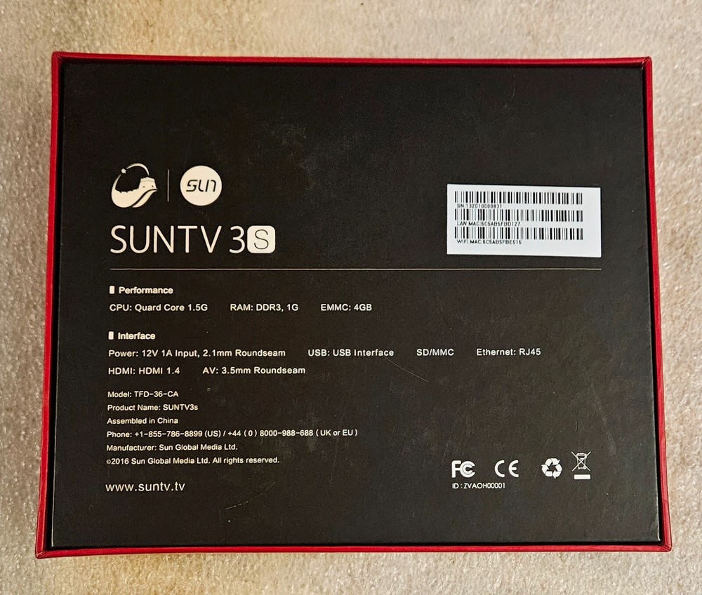 SunTV3s HDTV Set-Top Box BUNDLE