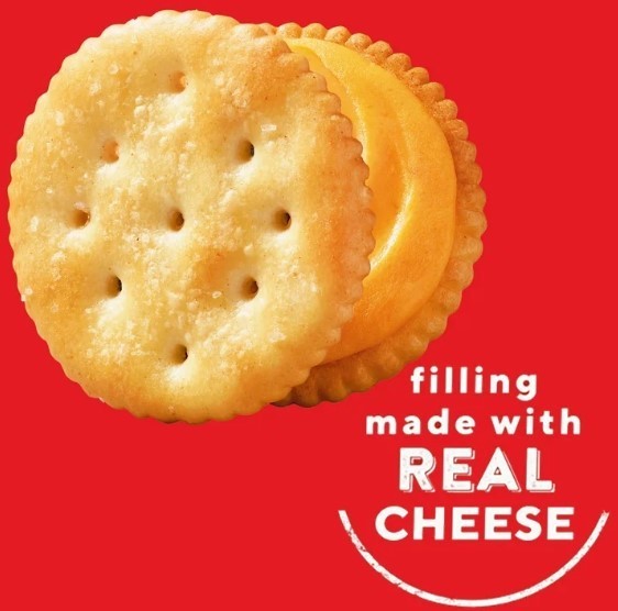 RITZ Cheese Sandwich Crackers Lunch Snack Packs, 20 Count (6 Crackers Per Pack)