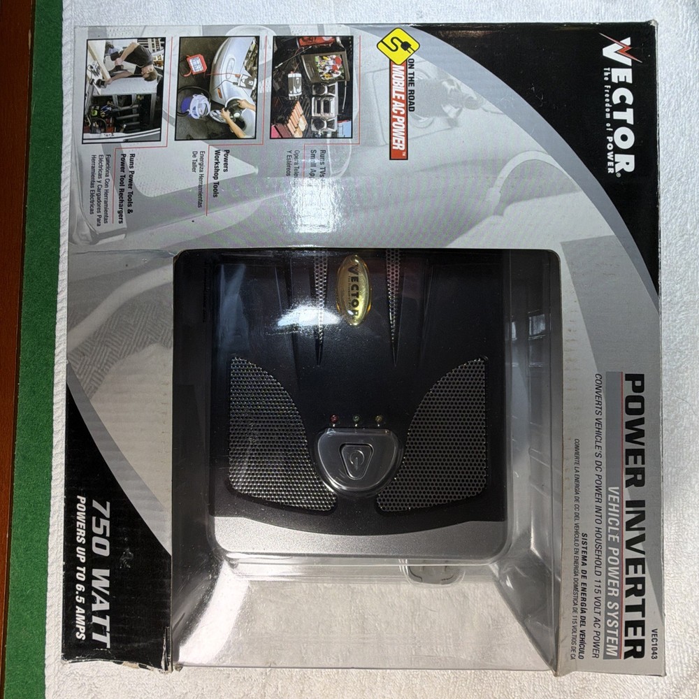 Vector Vec1043 Car Power Inverter 750 watts - **Brand New in Box**