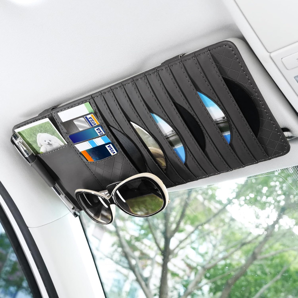 Sun Visor CD Case Holder for Car - Multi-Function Visor Organizer with CD/DVD...