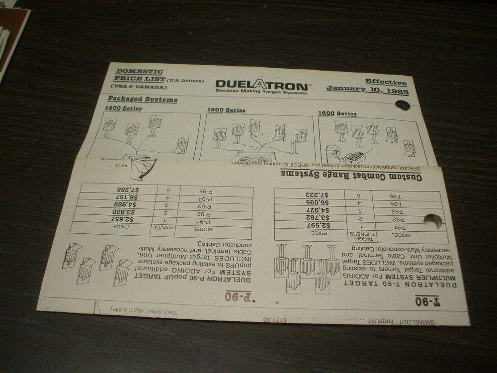 1983  DUELATRON SYSTEMS Brochure - Police