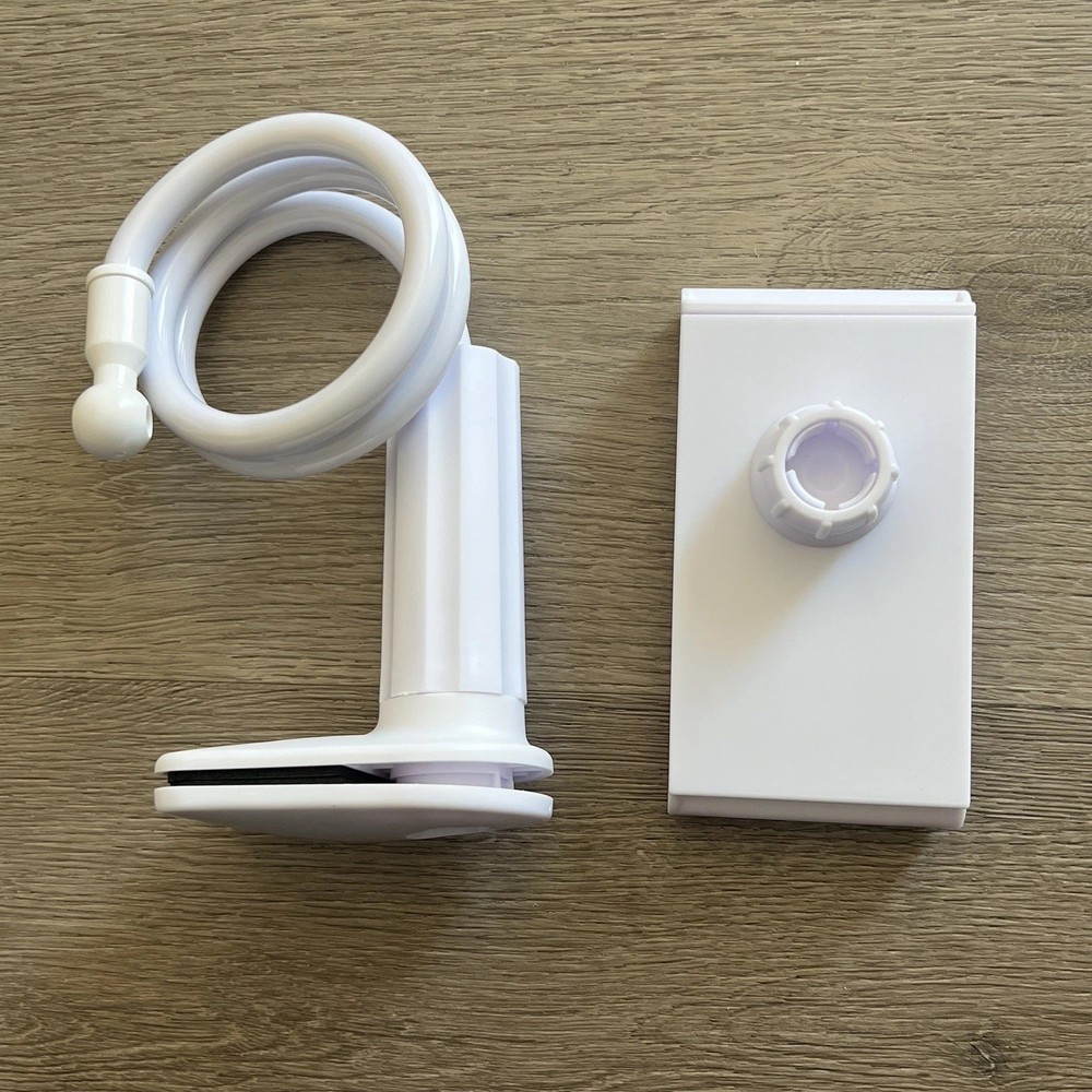 White Adjustable Tablet & eReader Holder Mount with Flexible Arm, Plastic