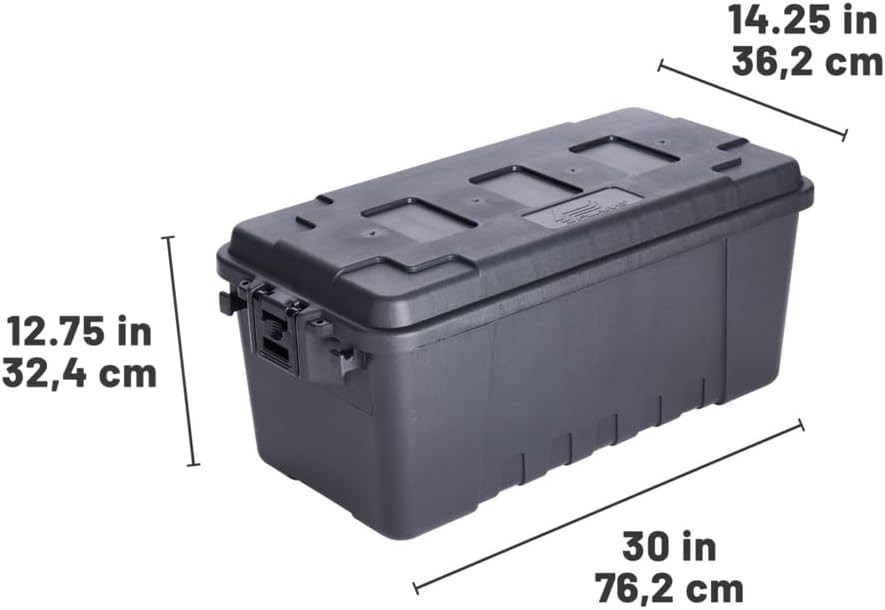 Spacious Lockable Plastic Storage Trunk - 31.6" x 23.7" for Secure Storage