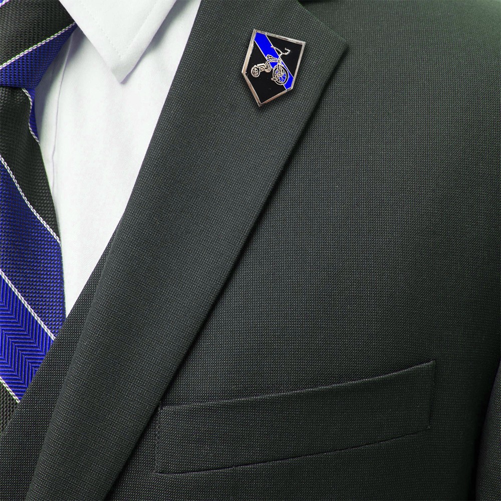 Thin Blue Line Tricycle Unit Bicycle Unit Motorcycle Unit Lapel Pin