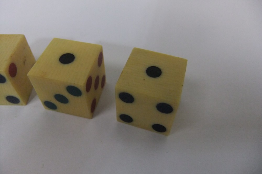 Grained Celluloid Cheaters Illegal Casino Dice