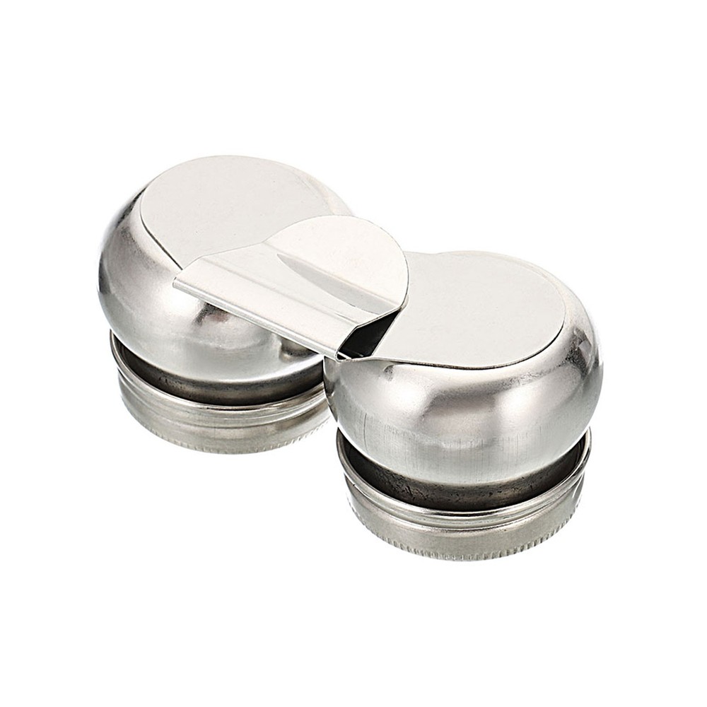 Paint Pot Container Cup Palette Cups with Lid Double Dippers Silver 4" x 2"
