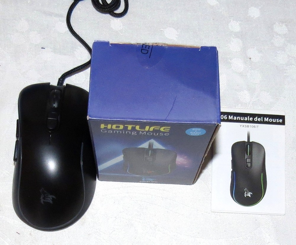 Hotlife Gaming Mouse - 800-6400DPI New (open box)