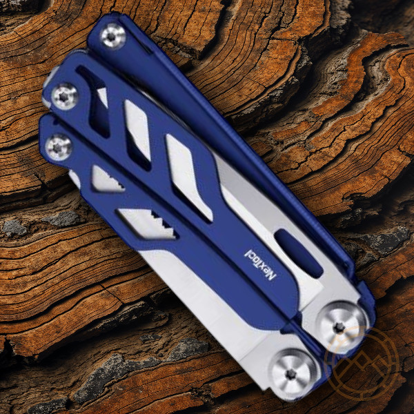 NexTool Flagship Pro Multi Tool Blue Essential Tools Blades Screwdrivers Openers