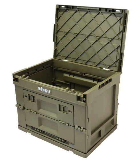 Kombat Military Folding Storage Box Plastic Green Fold compact Box