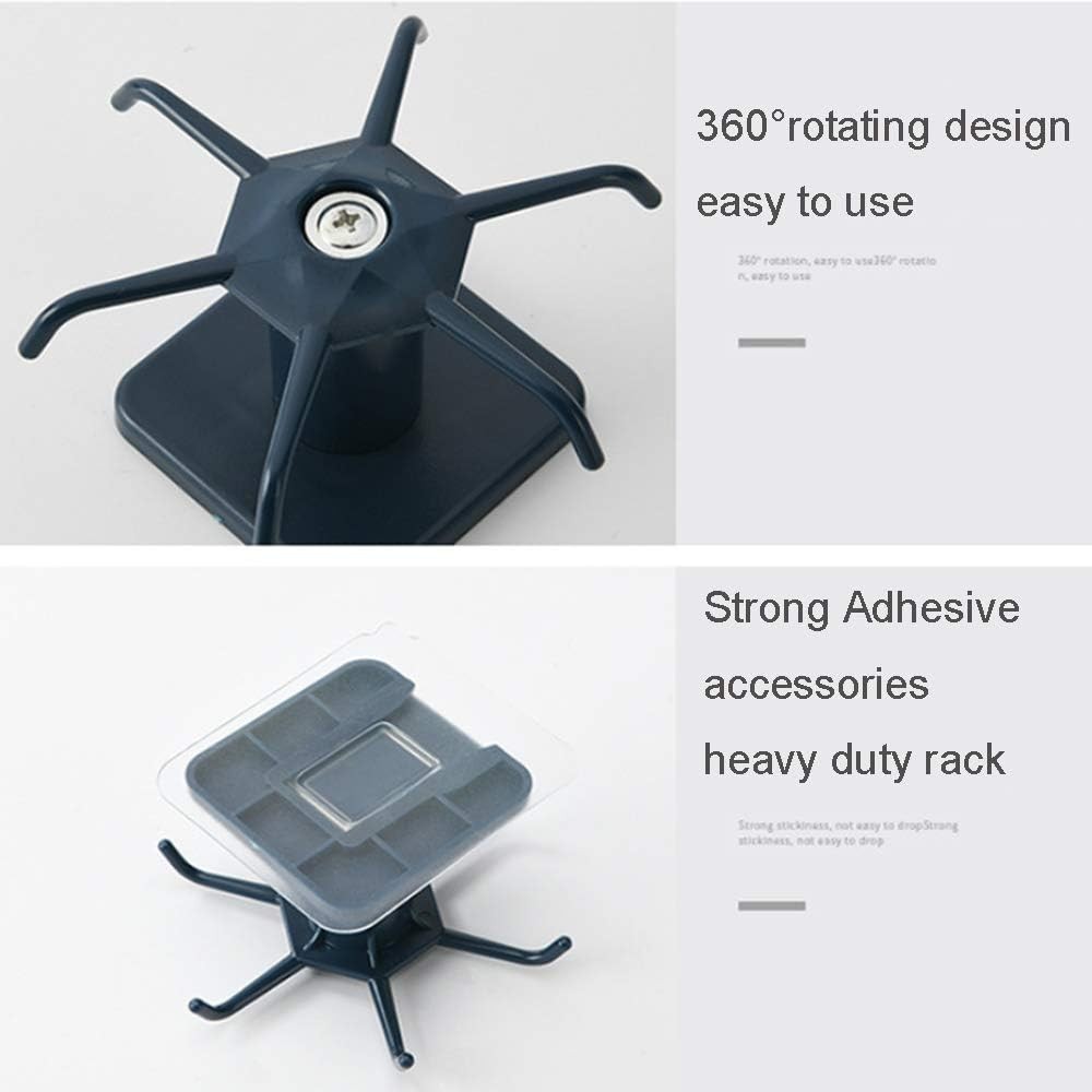 2PCS Under Cabinet Hooks, 360 °Rotation Kitchen Hooks for Black