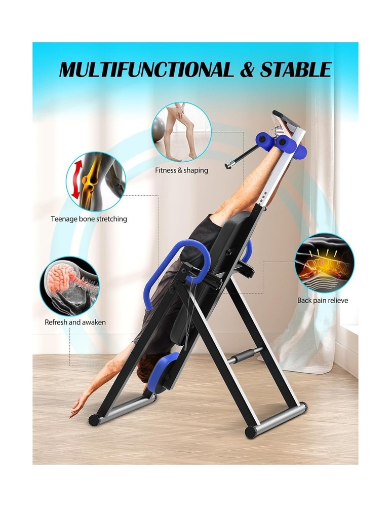 YOLEO Gravity Inversion Table for Back Pain Relief 2026 New Inversion Table w...