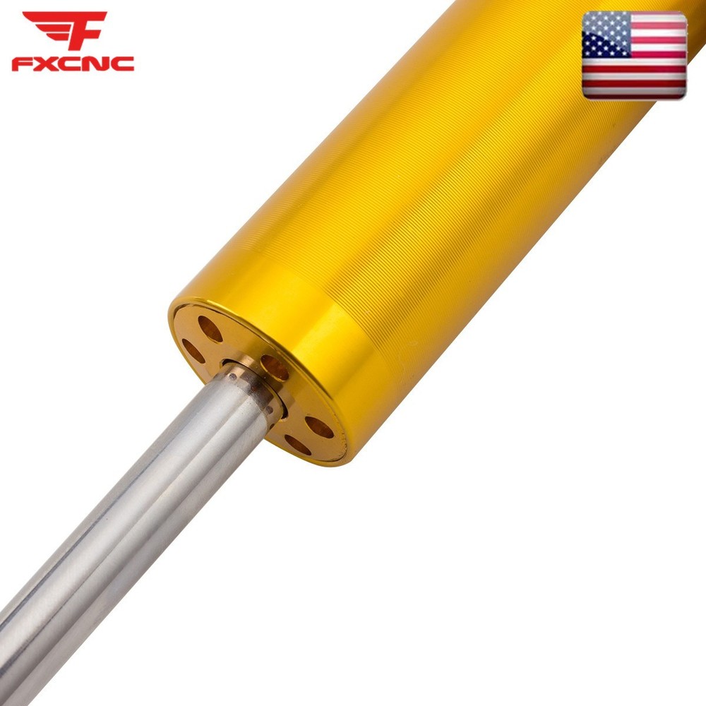 FXCNC 255MM Steering Damper Stabilizer Reversed Shock Universal Adjustable Gold
