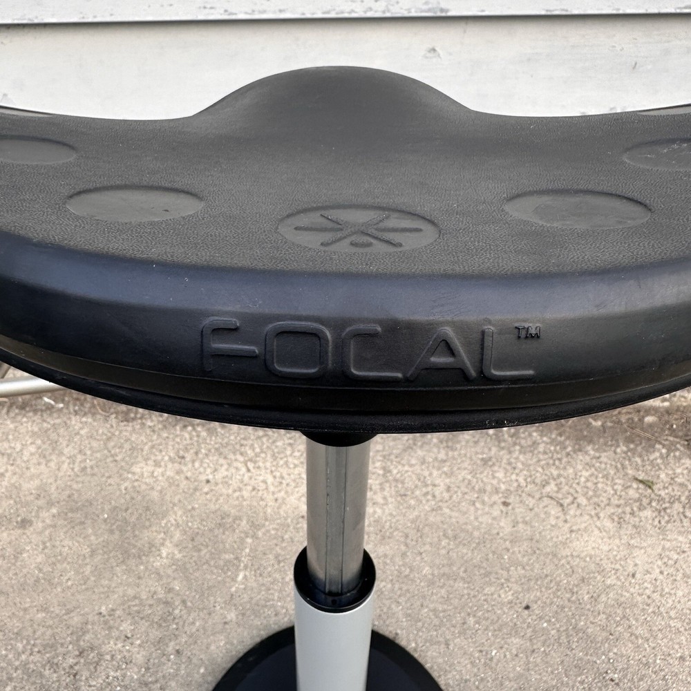 Focal Upright Mobis II Leaning Active Stool Adjustable Height Seat- Black