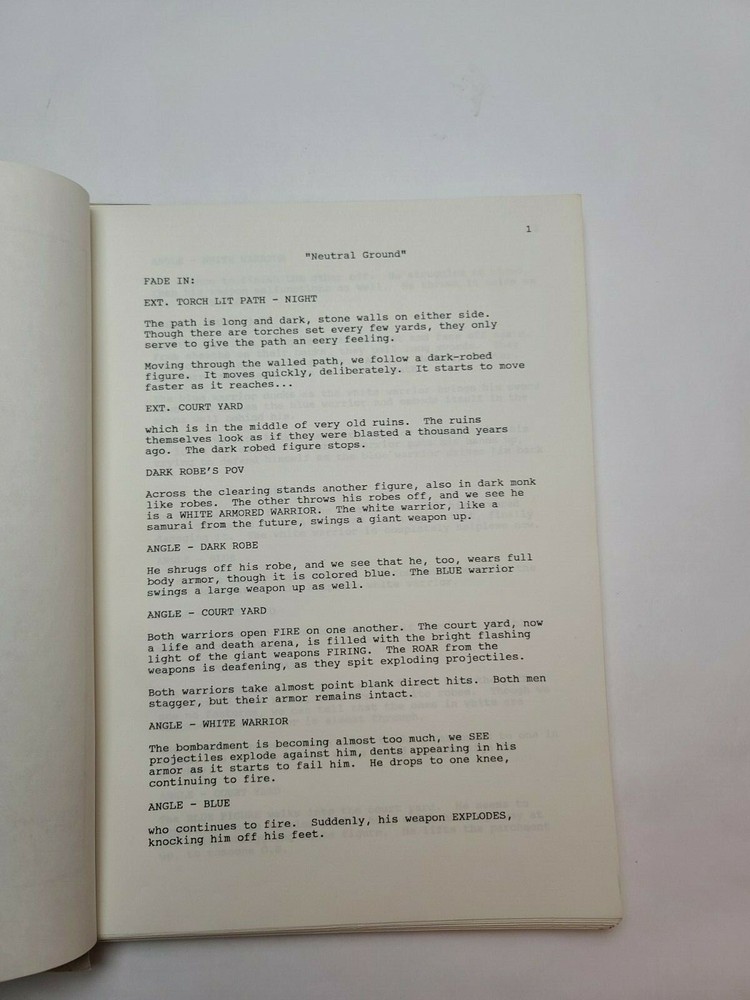 NEUTRAL GROUND / Thomas S. McNamara 1990 Unproduced Movie Script Screenplay